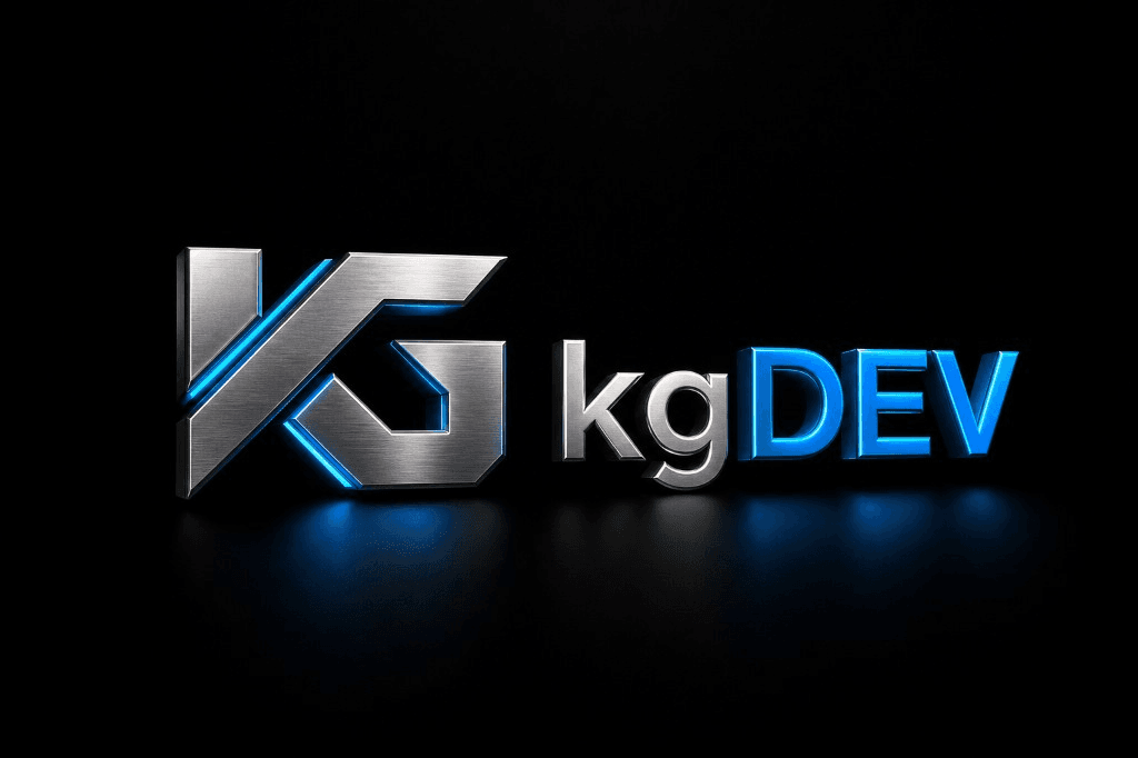 KGdev 3D logo — premium strony i aplikacje na miarę